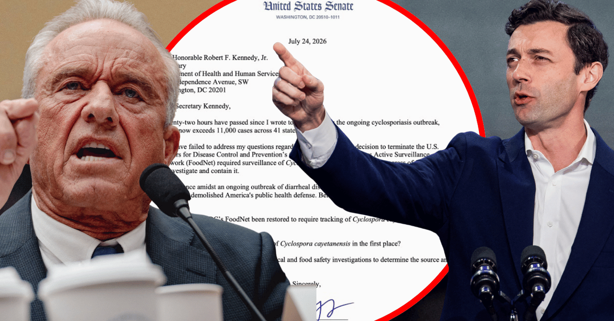 EXCLUSIVE: Jon Ossoff Demands Answers From RFK Jr. as Foodborne Parasite Outbreak Tops 11,000 Cases Across 41 States