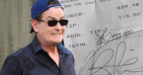 Charlie Sheen $1400 Tip