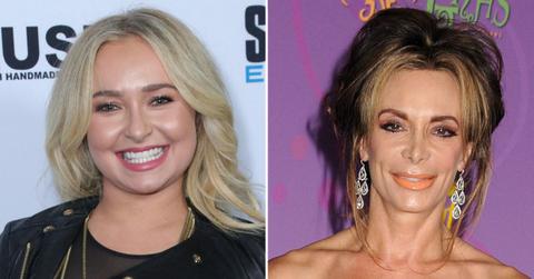 split image of Hayden Panettiere and Lesley Vogel