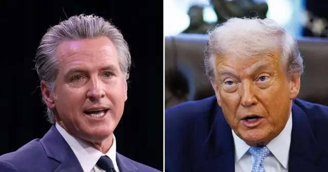 photo of gavin newsom and donald trump