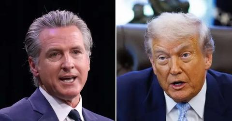 photo of gavin newsom and donald trump