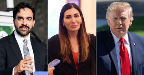 split image of Zohran Mamdani; Laura Loomer; and Donald Trump