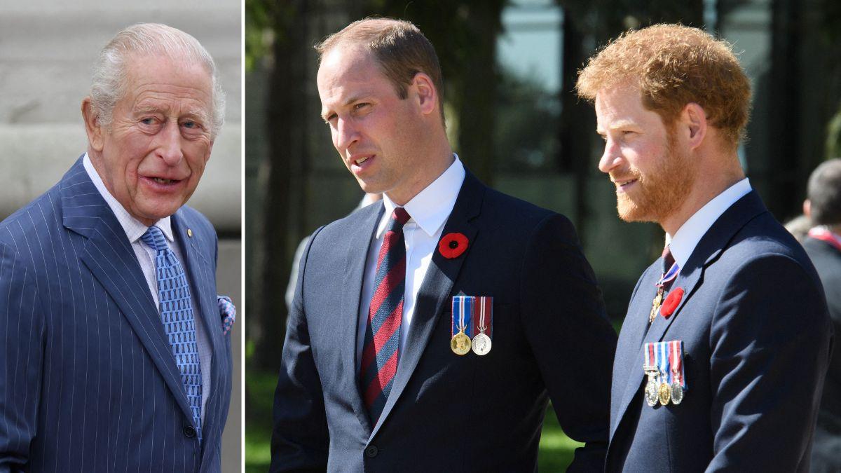 picture of King Charles, Prince William and Prince Harry