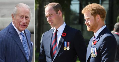 picture of King Charles, Prince William and Prince Harry