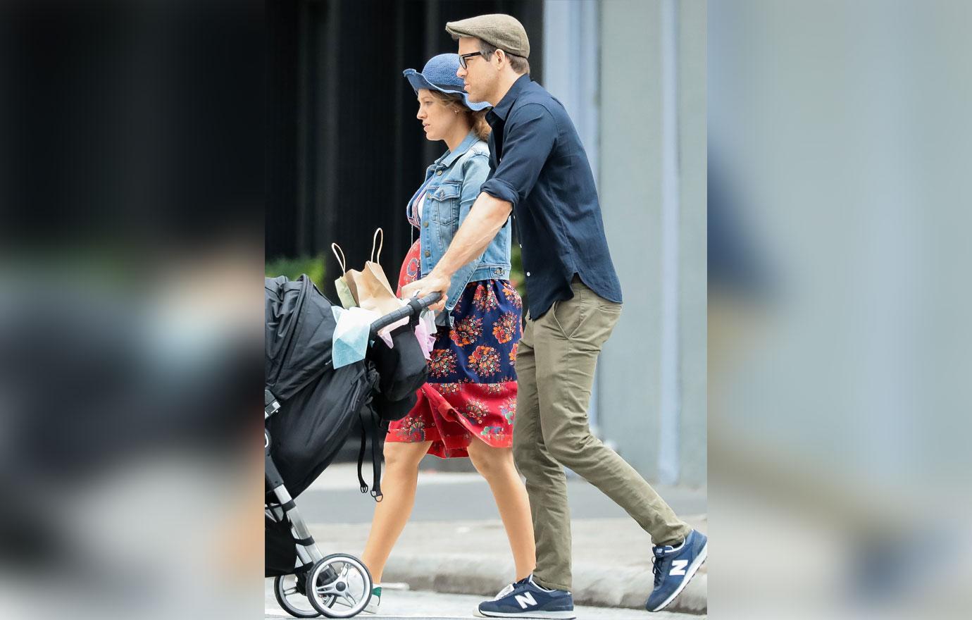 Pregnant Blake Lively Shows Baby Bump On Walk With Ryan Reynolds