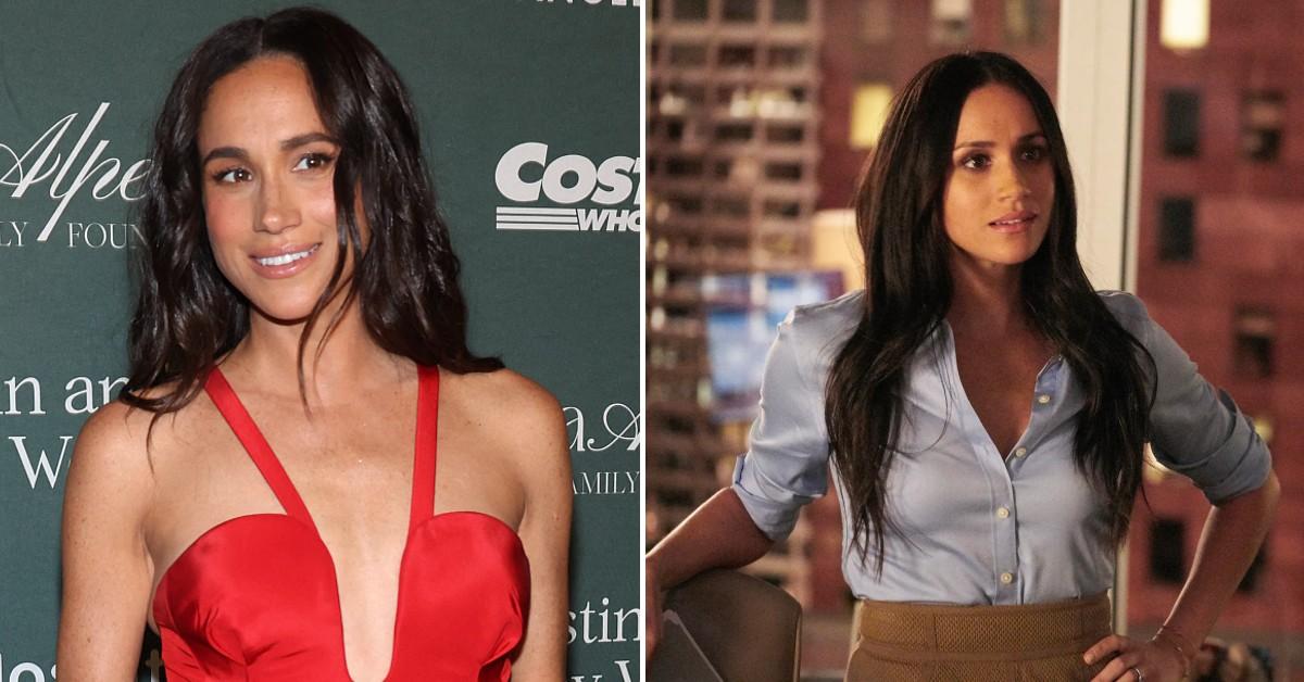 Split photo of Megan Markle, Markle on Suits