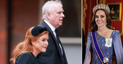 Split photos of Princess Kate, Andrew Mountbatten-Windsor and Sarah Ferguson