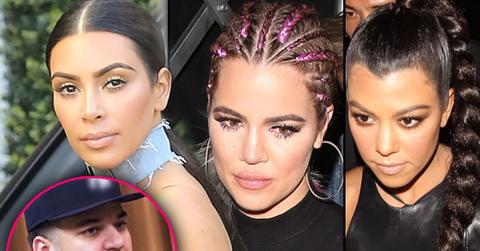 kardashian sisters angry rob kardashian