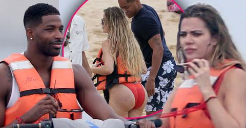 //khloe kardashian bathing suit butt tristan thompson mexico pp