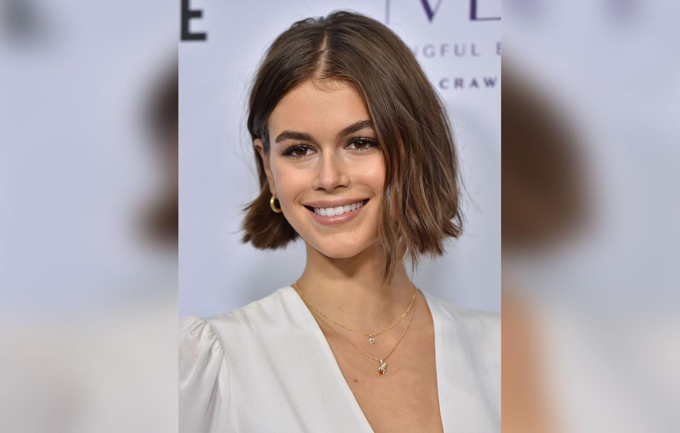 Kaia Gerber Wears ‘P’ Necklace Amid Pete Davidson Romance