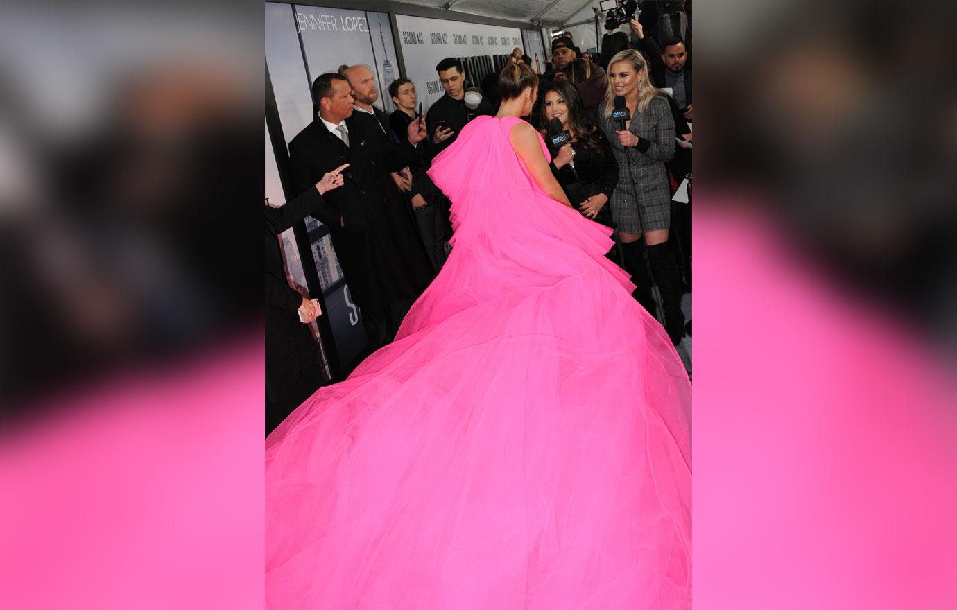 Jennifer Lopez Hot Pink Dress Second Act Premiere