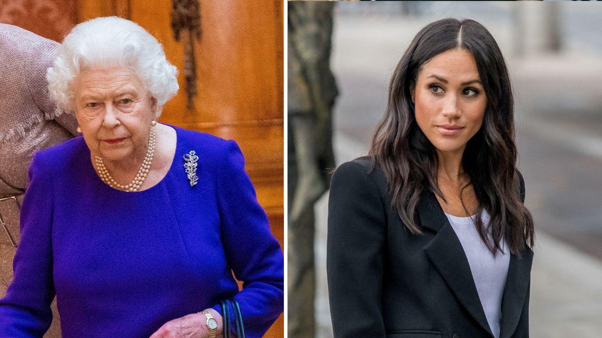 Photo of Queen Elizabeth and Meghan Markle