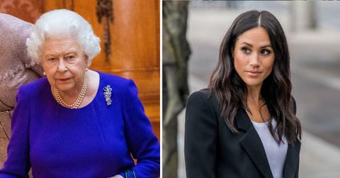 Photo of Queen Elizabeth and Meghan Markle