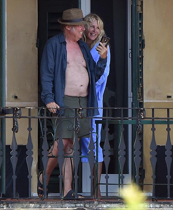 //daryl hannah neil young romantic getaway portofino italy