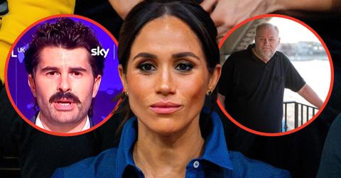 Split photos of Paddy Young, Meghan and Thomas Markle Sr.