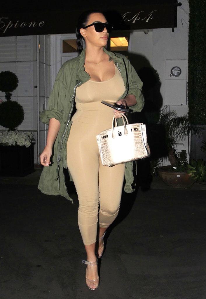 Kim Kardashian Nude Bodysuit Post Baby Body