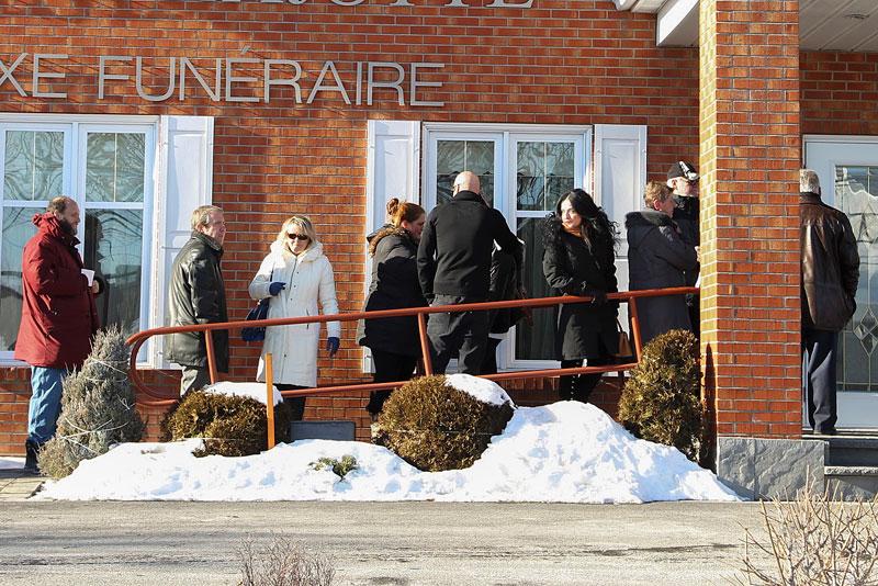 Celine Dion Arrives At Chapel For Brother Daniel Dion's Funeral With Mother & Sister