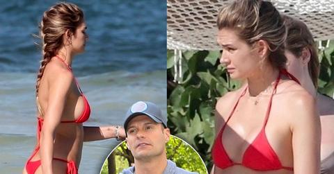 //Ryan Seacrest girlfriend avoids scandal pp