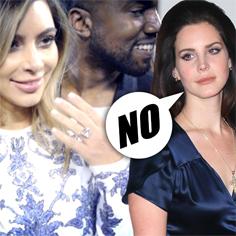 //lana del rey no sing kim kardashian engagement kanye west sq
