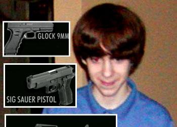 //adam lanza weapons