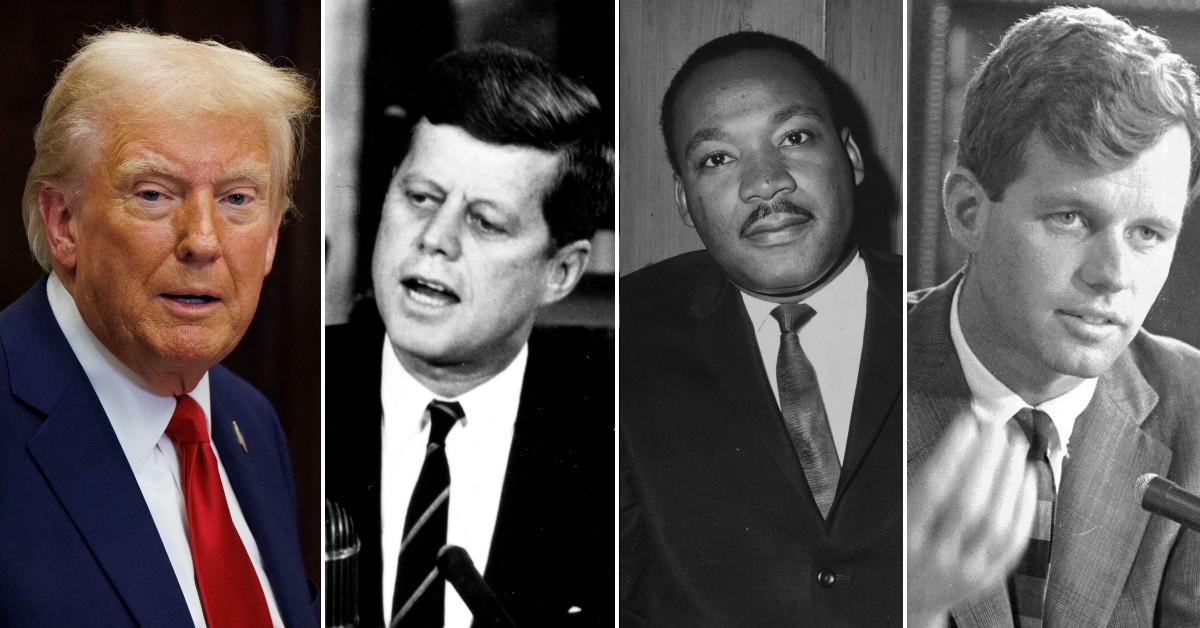 Composite photo of Donald Trump, JFK, MLK, RFK