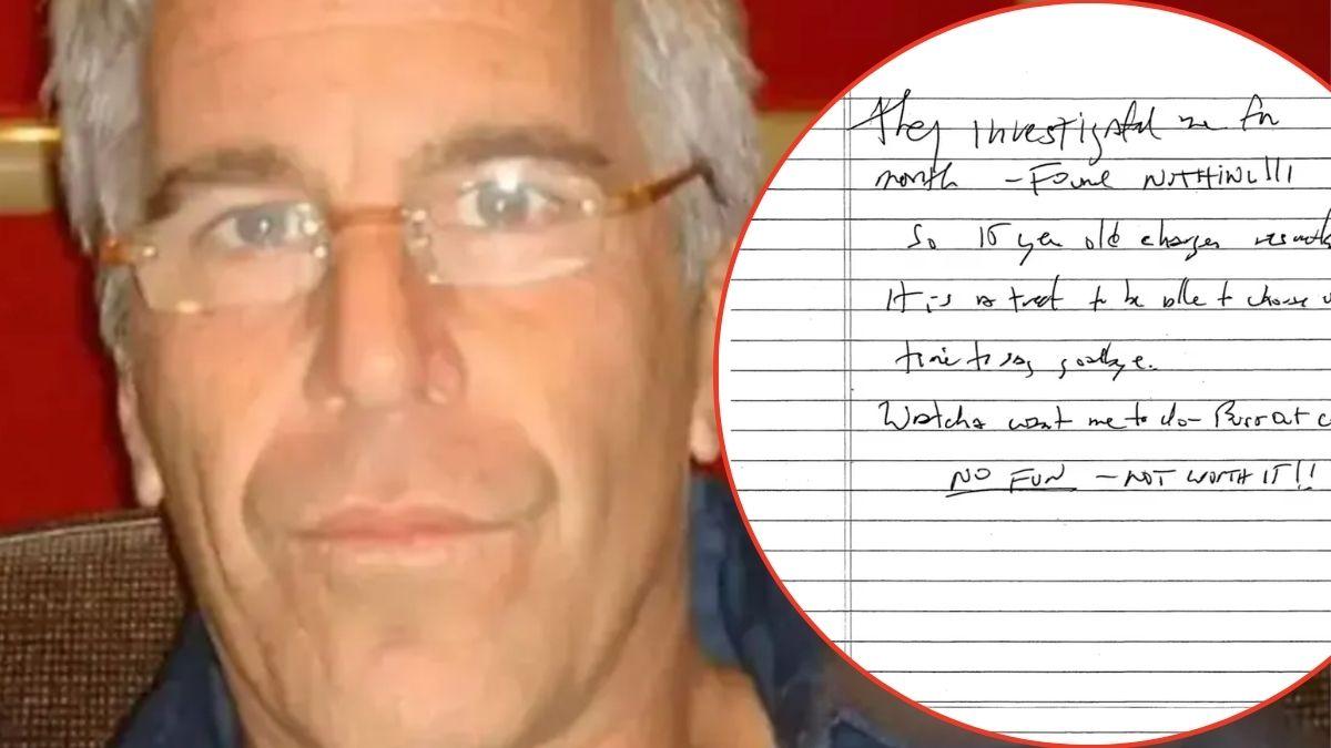 Photo of Jeffrey Epstein, Alleged Suicide Note