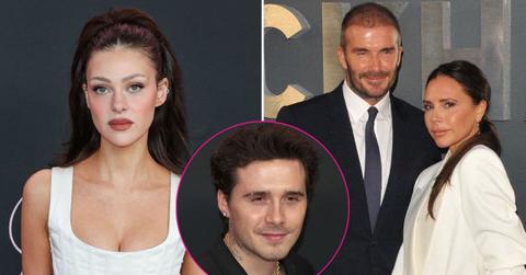 picture of Nicola Peltz, Brooklyn Beckham, David Beckham and Victoria Beckham