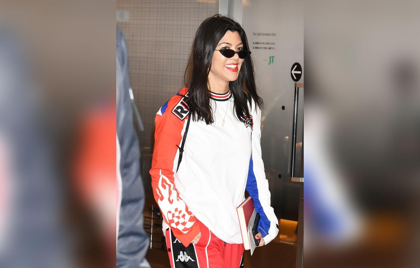 kim khloe kourtney kardashian touch down tokyo