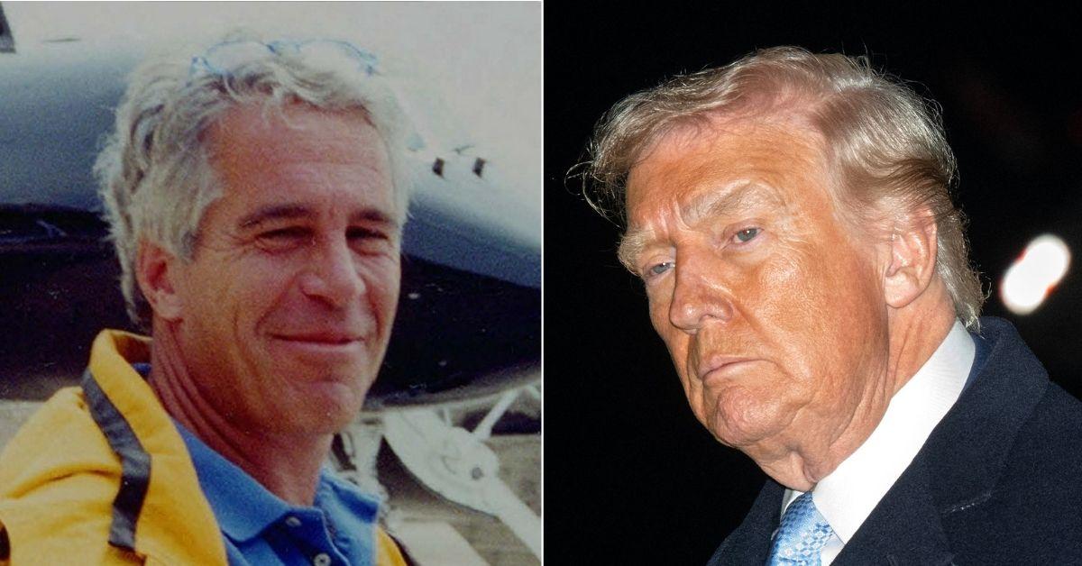 Picture of Jeffrey Epstein and Donald Trump