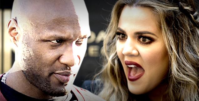 //khloe kardashian lamar odom angry  wide