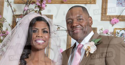 Omarosa Manigault Wedding Ceremony Pink Dress Diamonds PHOTO ALT