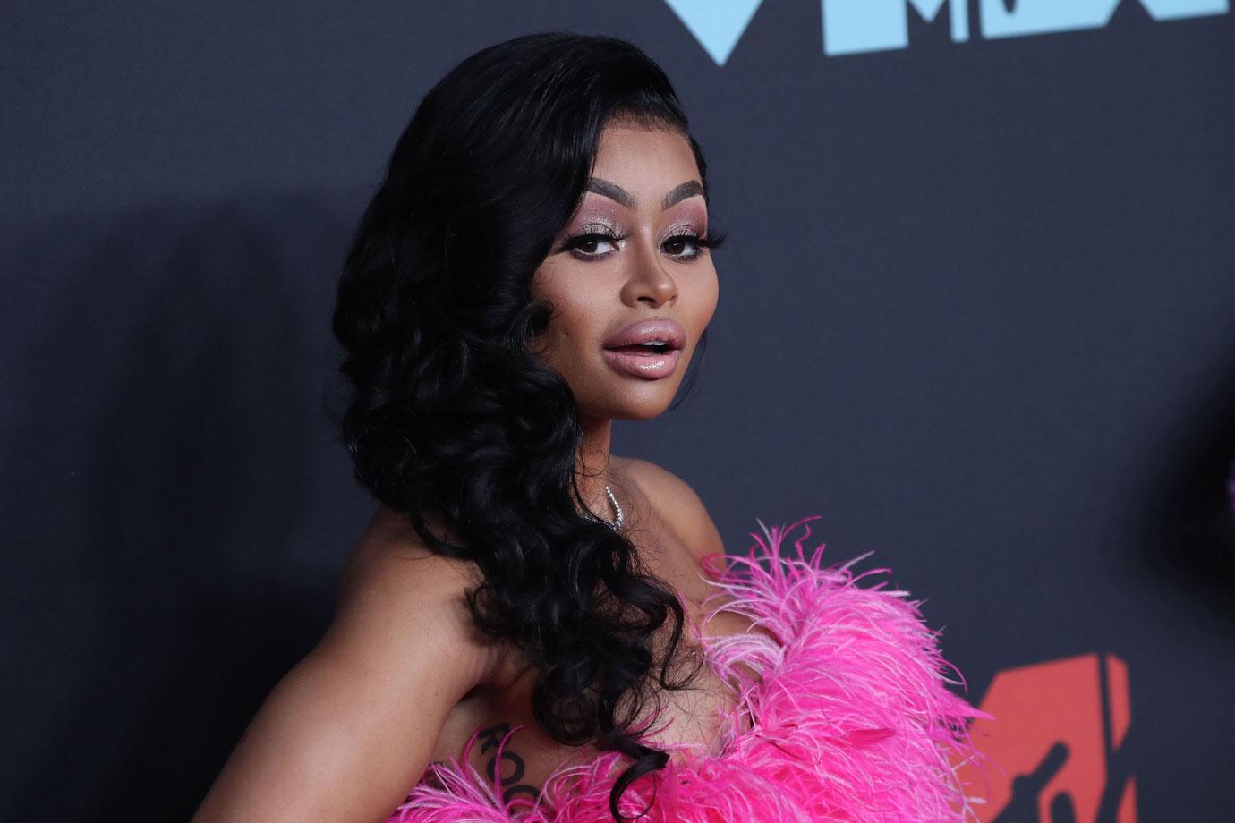 Blac Chyna Wears Kylie Jenner’s Pink Feather Dress