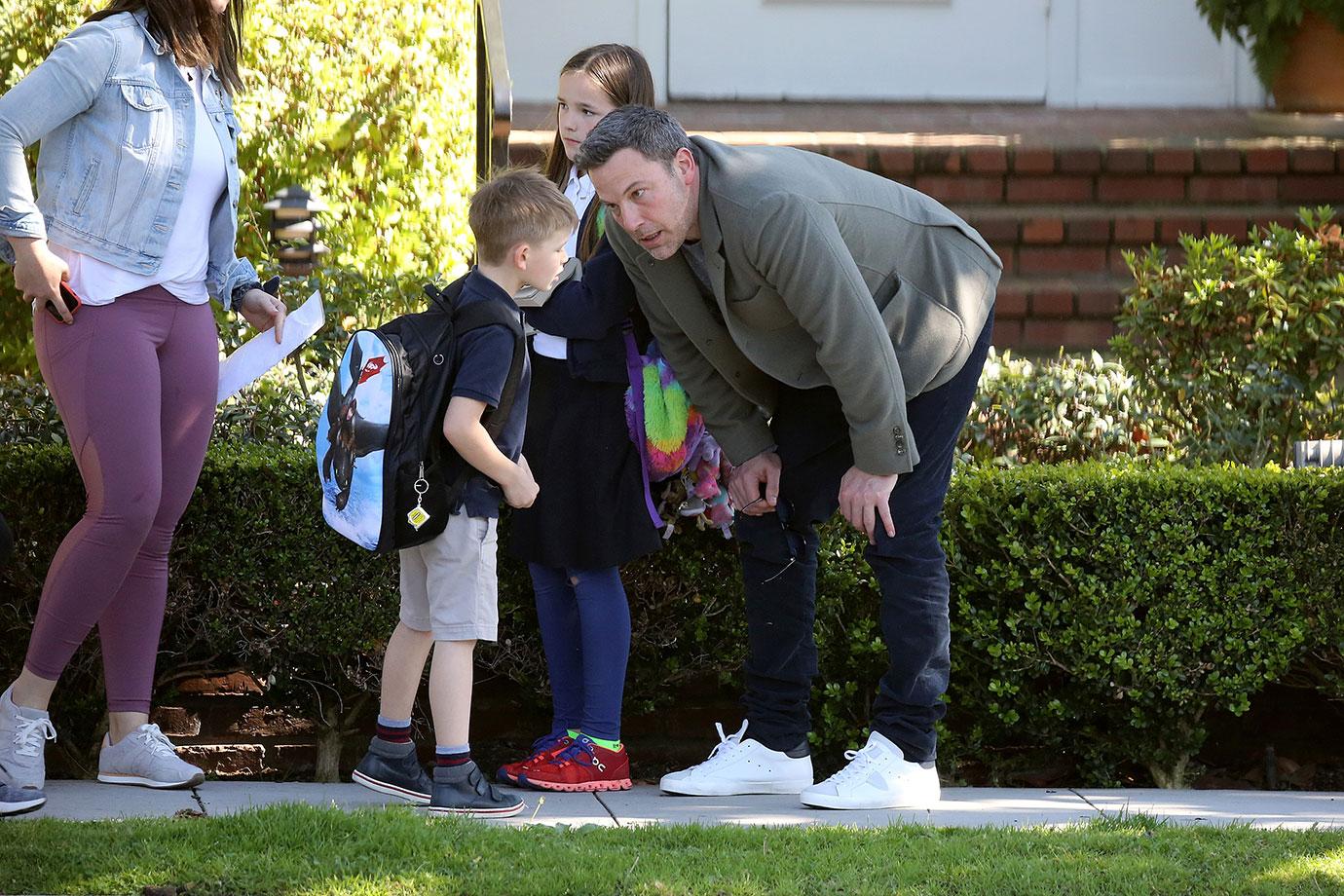 Ben Affleck Takes Son Samuel To School