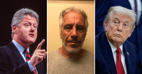 Composite photo of Bill Clinton, Jeffrey Epstein and Donald Trump