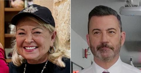 picture of Roseanne Barr and Jimmy Kimmel