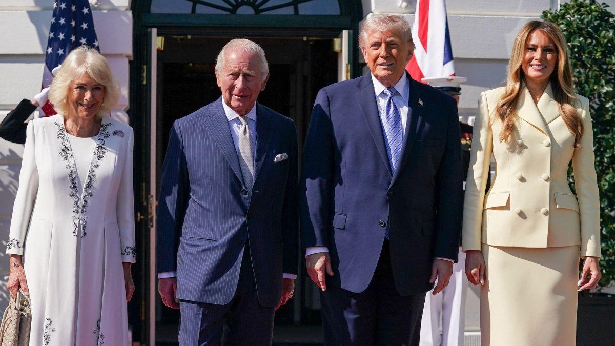 Photo of Queen Camilla, King Charles, Donald and Melania Trump