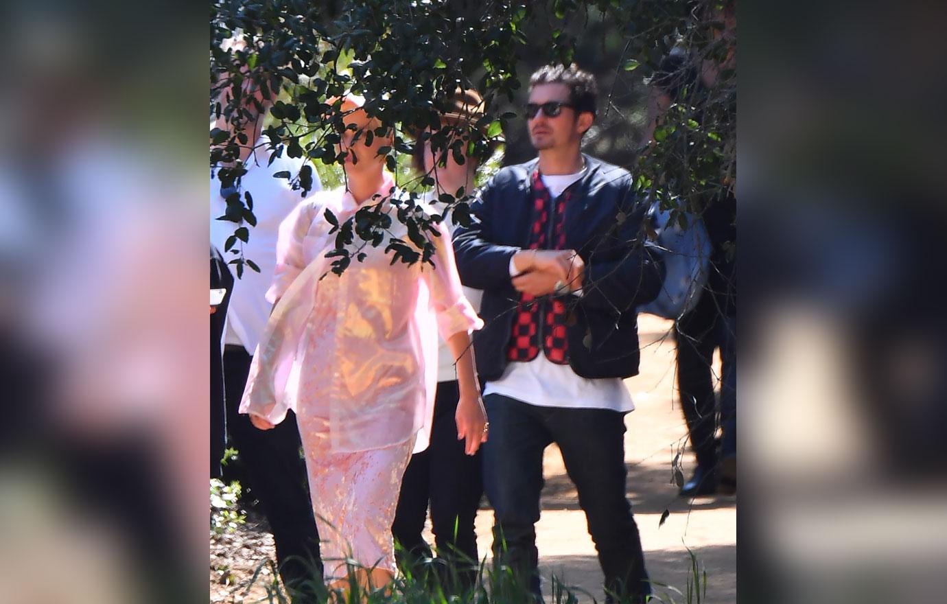 Katy Perry & Orlando Bloom Attend Kanye West’s Sunday Service