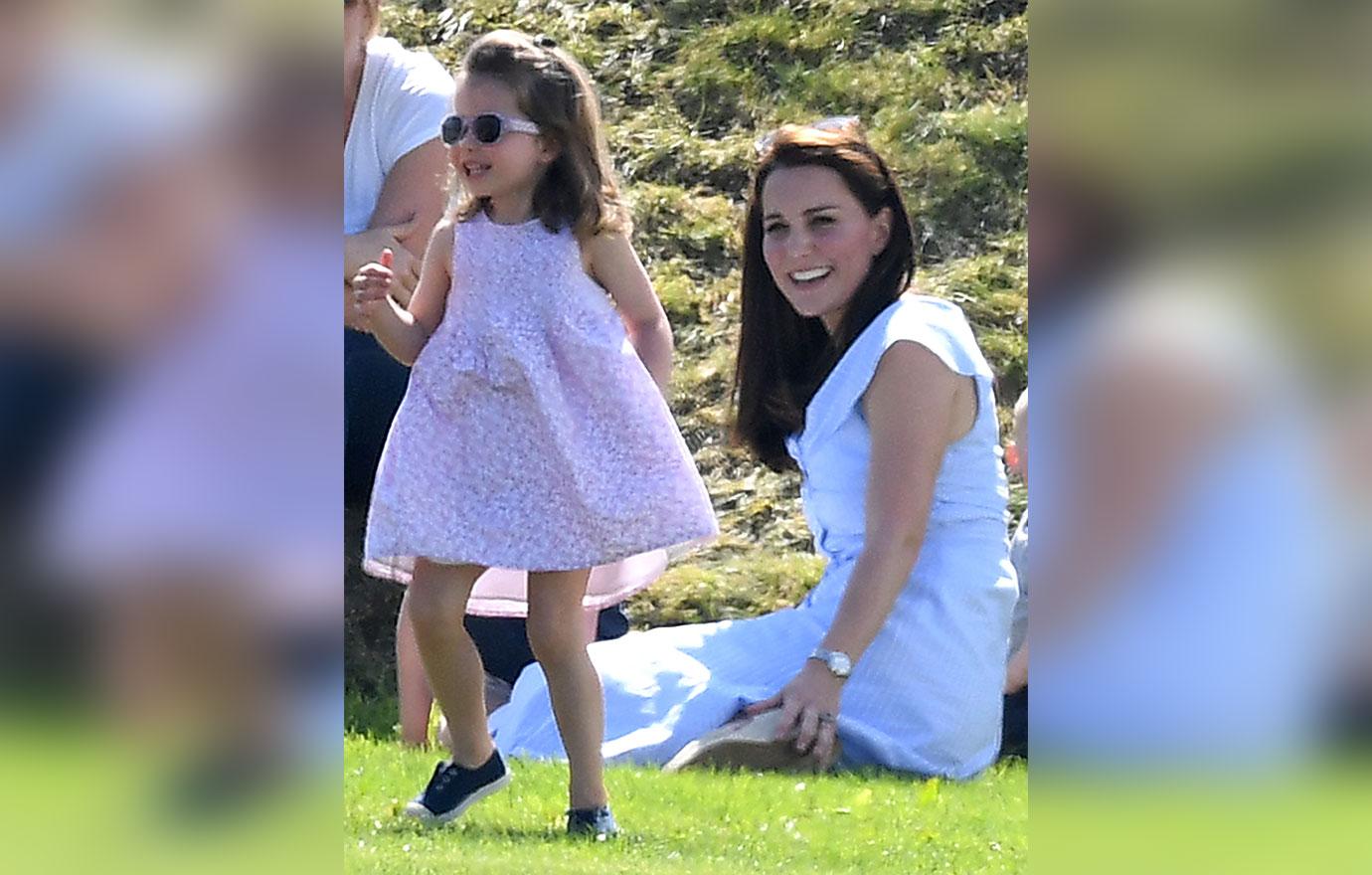 //kate middleton plays with kids polo match