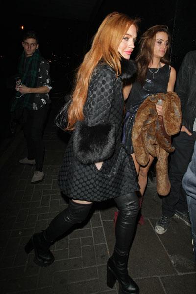 //lindsay lohan thigh highs