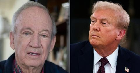 Split photo of John Ramsey, Donald Trump