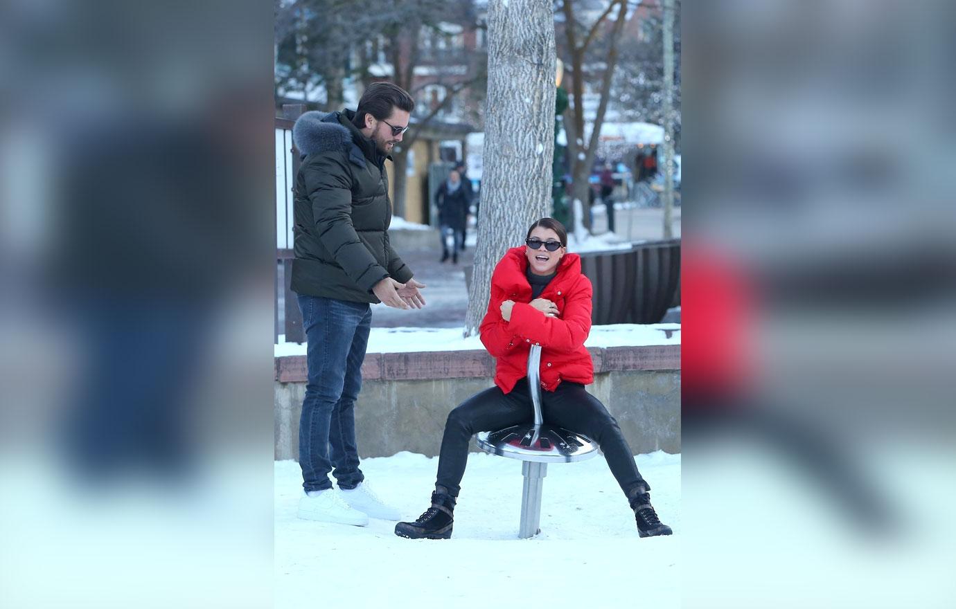 Scott Disick And Sofia Richie In Aspen Colorado