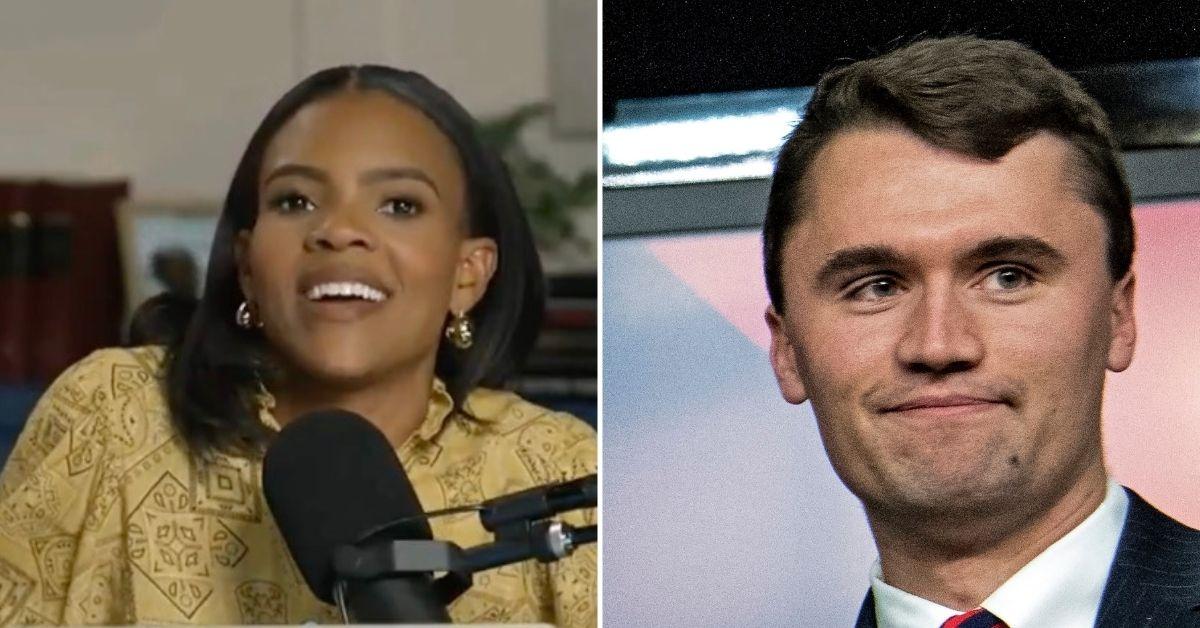 Composite photo of Candace Owens and Charlie Kirk