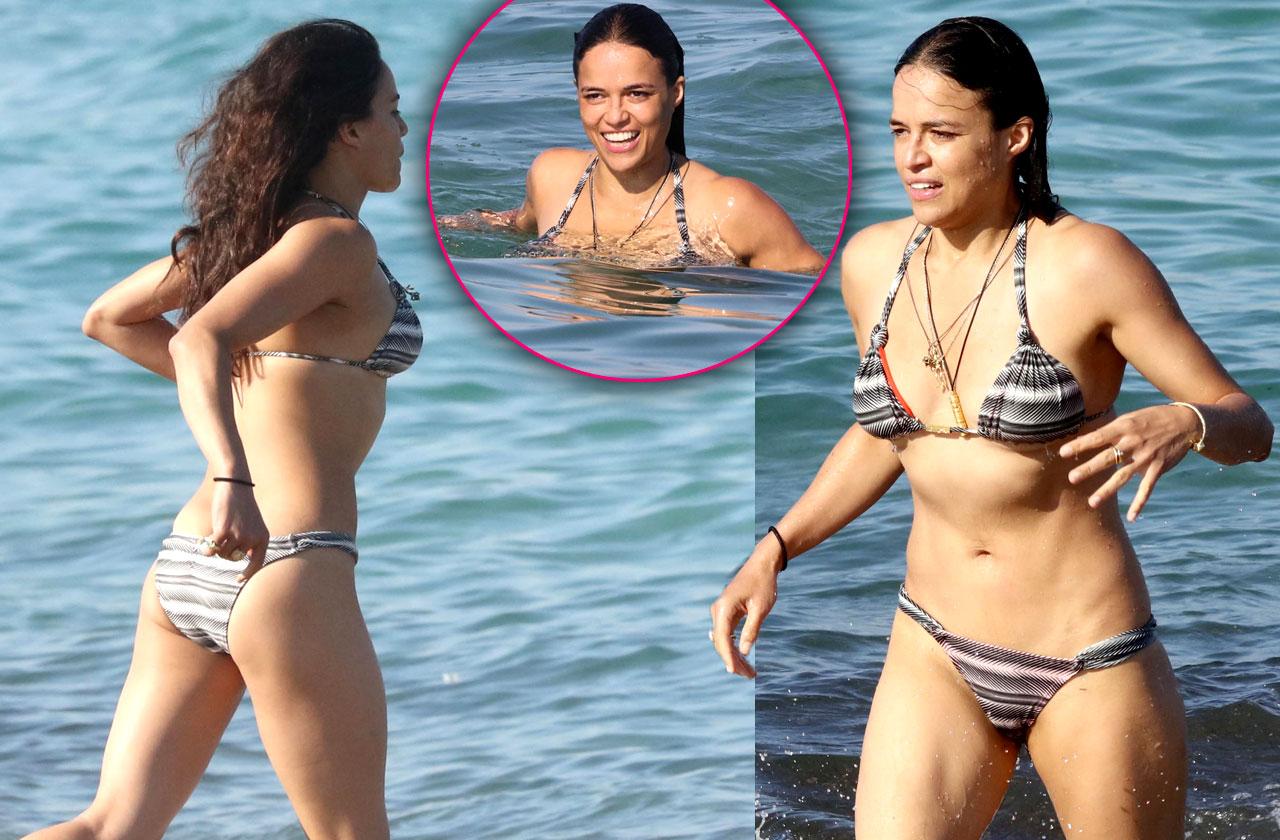 Michelle Rodriguez Looks Slim In Teeny Bikini While In St Tropez