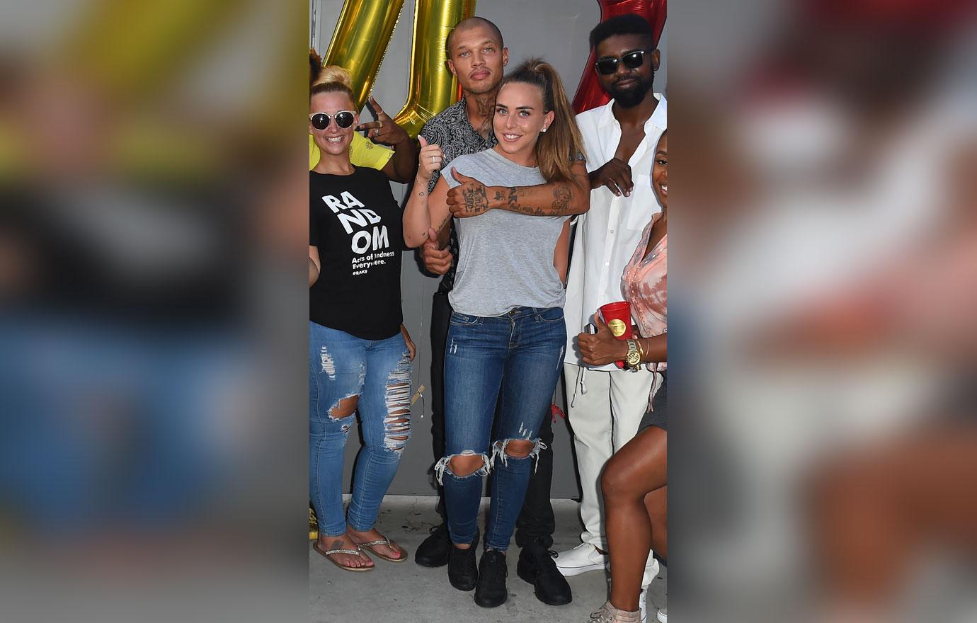 Chloe Green And Jeremy Meeks PDA At Hurricane Harvey Fundraiser