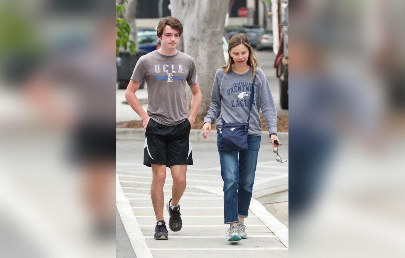 Calista Flockhart & Son Show Brentwood Pride Amid Teacher Sex Scandal