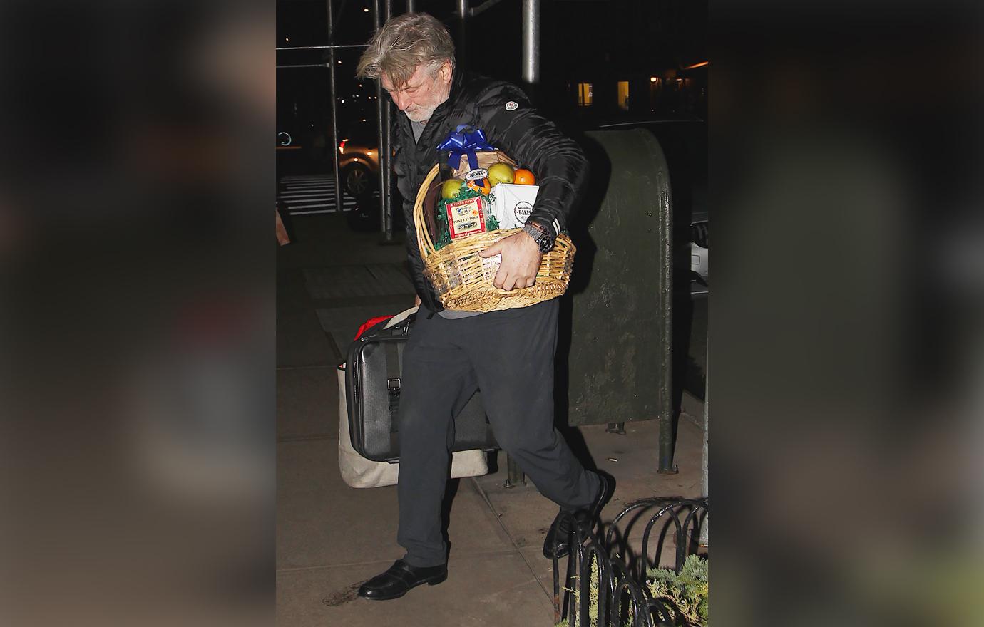 alec baldwin exhausted photos fruit basket wife hilaria birthday r