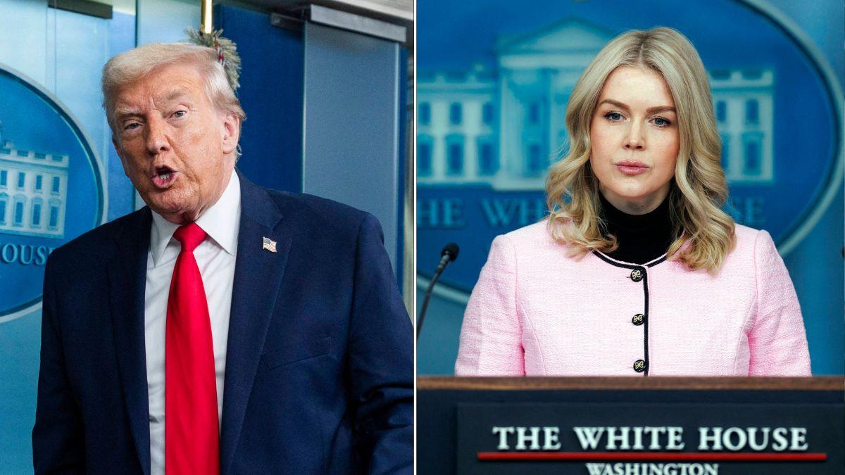 Photo of Donald Trump and  Karoline Leavitt