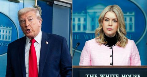 Photo of Donald Trump and Karoline Leavitt