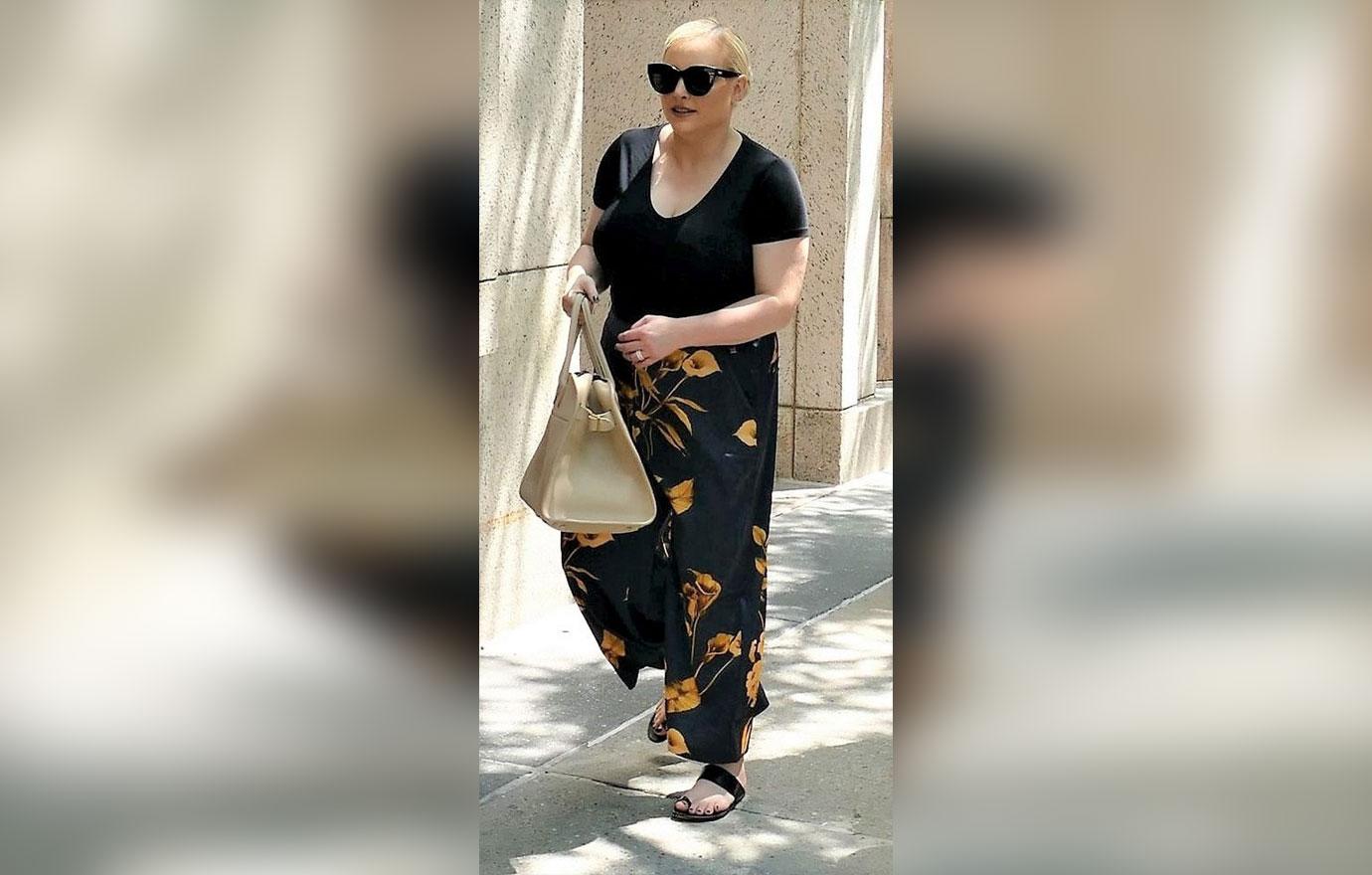 Meghan McCain Leaving the View Wearing A Black Top And Flowered Pants