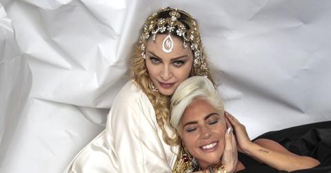 lady gaga madonna end feud oscars afterparty